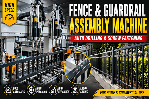 Automatic Fence Assembly Machine | Guardrail Production | JHIMS