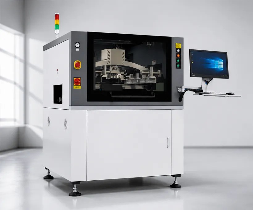 Impresora automática de pasta de soldadura JHIMS M8 con sistema de visión y cabezal de impresión