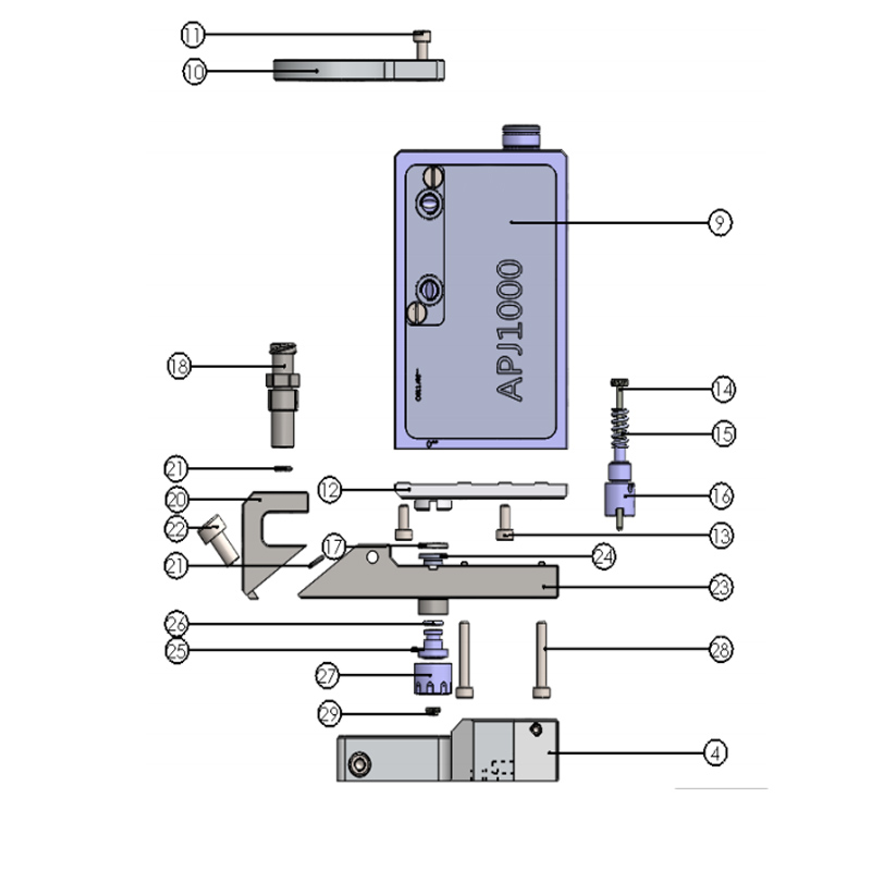 APJ1000 piezo jet valve high-speed assembly